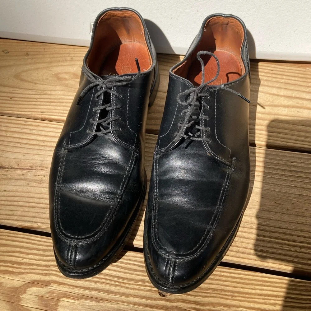 Allen Edmonds Watson Leather Derby Shoes Black Leather Dress Shoes